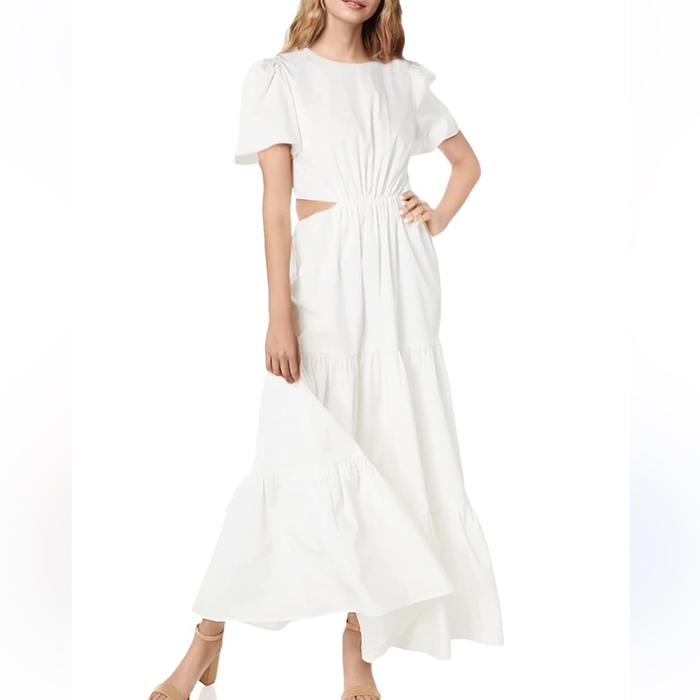 NWT WAYF Elegant White Cutout Maxi Dress